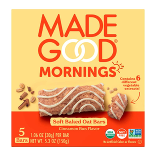Made Good Mornings Cinnamon Bun Flavor Oat Bars 5ST