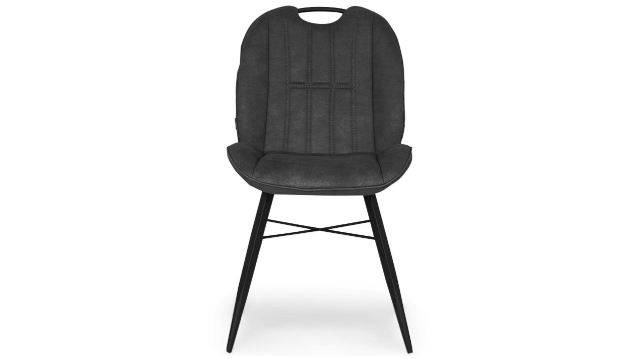 Eetkamerstoel Luxor Antraciet Eva B53 x D65 x H92 cm