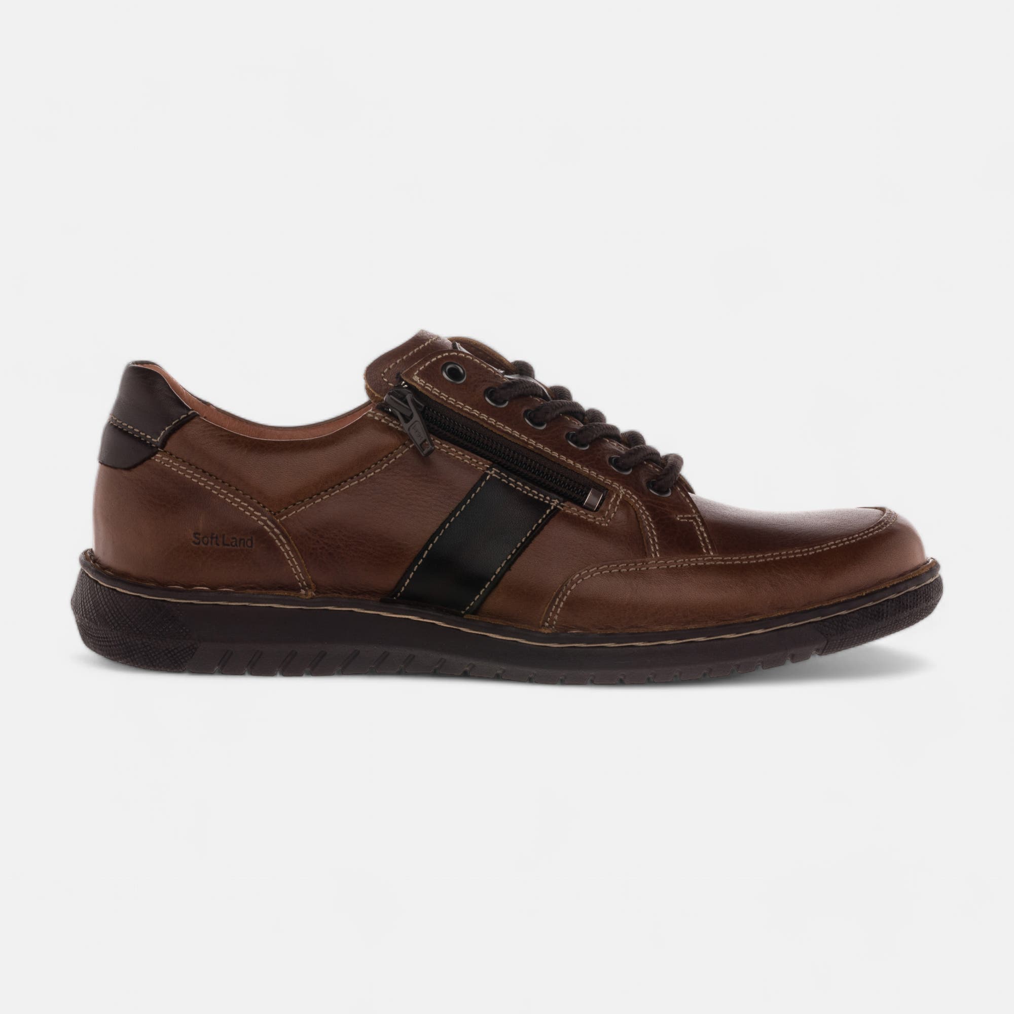 Derbies pieds sensibles Homme en cuir cognac