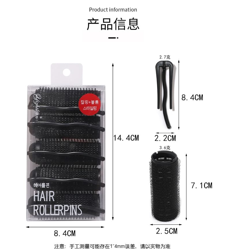 magrinta - Set van 5 paar: Haarroller + Haarclip