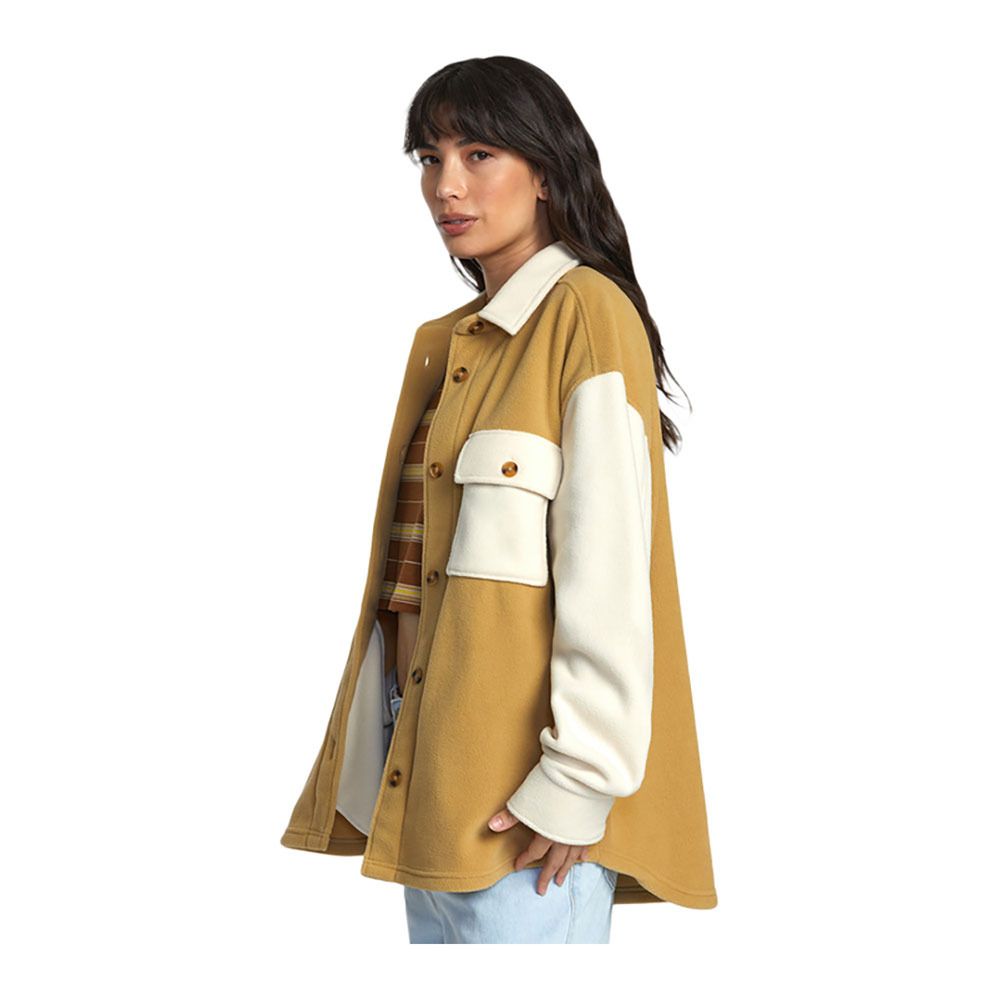 Rvca POLAR BIRDIE SHACKET - Surchemise Femme tan