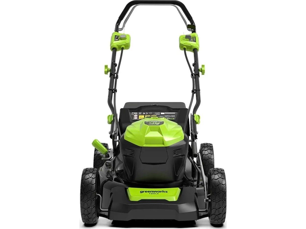 Greenworks GD40LM46SP, Skubbe plæneklipper, 750 m², 46 cm, 2,5 cm, 7 mm, 4 hjul