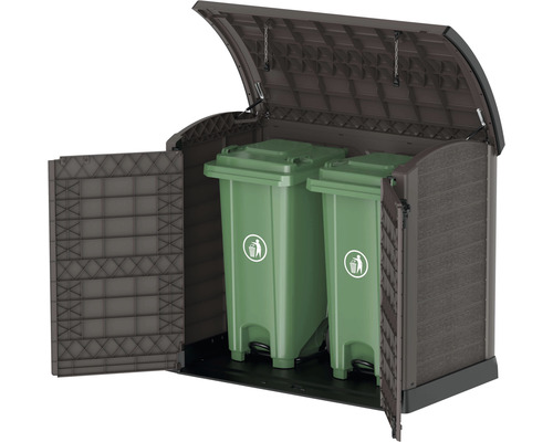 StoreAway DuraMax 1200 l afvalbak, 145 x 82,5 x 125 cm, bruin