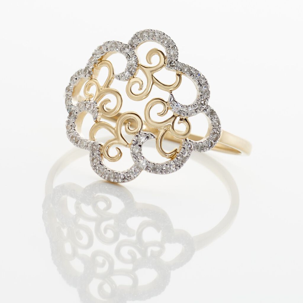 Bague Marie-christel Or Jaune Diamant