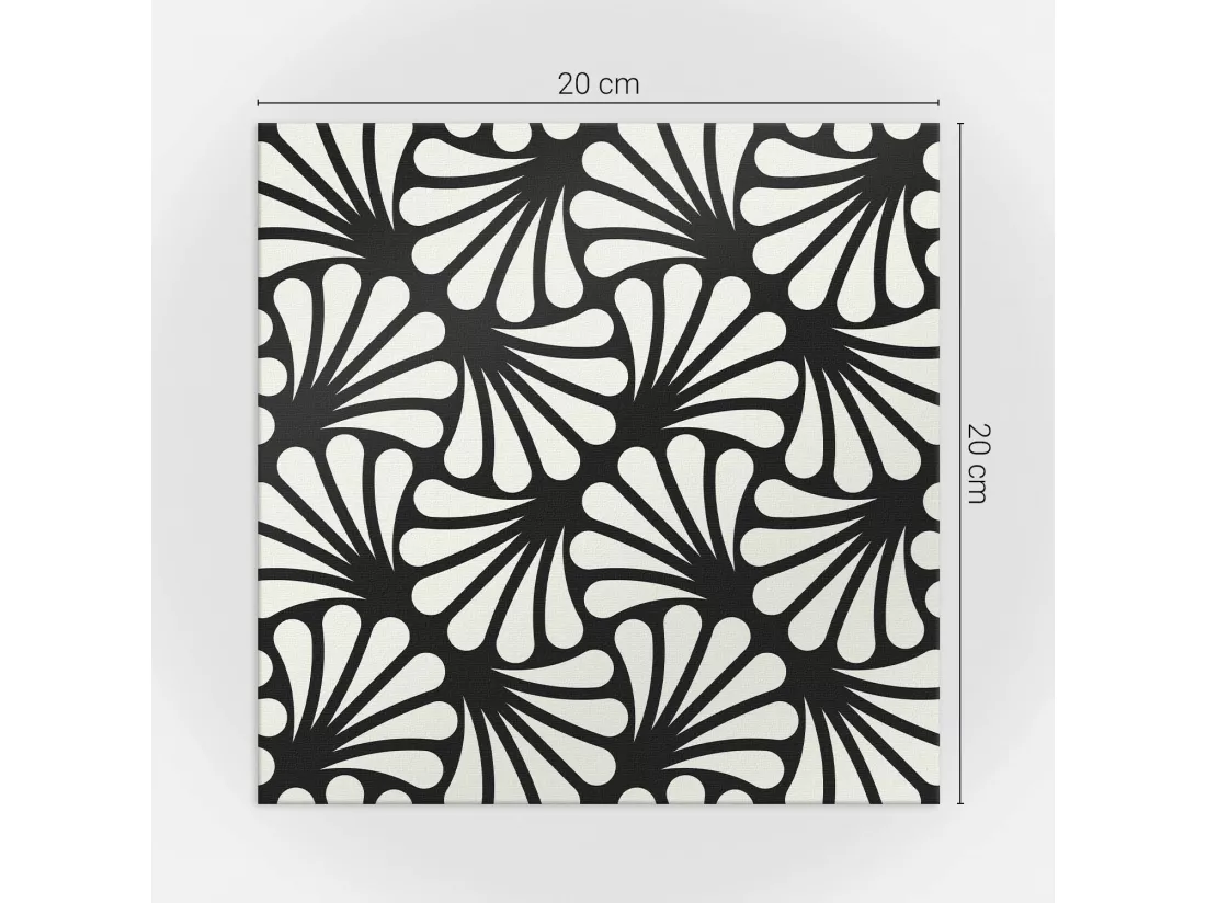 Carreaux autocollants PVC, Carrelage PVC adhésif - 20x20x20 - Motif de feuilles élégant