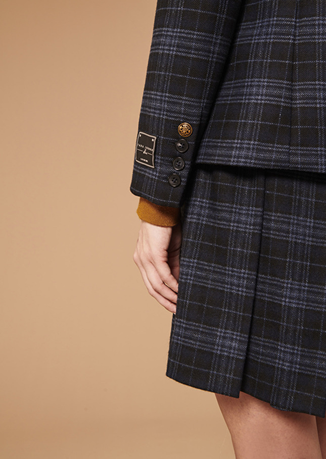 Veste Valybleu nuit en tartan