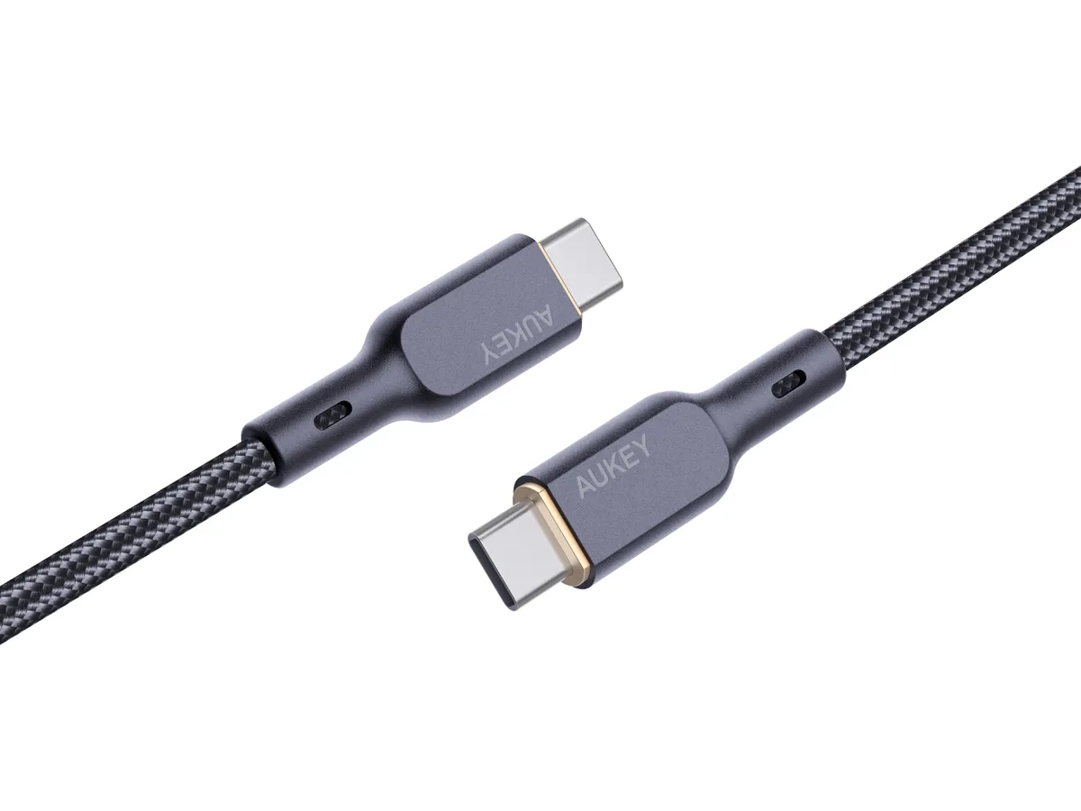 (1m) 100W USB C auf USB C Ladekabel Kevlar Datenkabel (CB-KCC101) - Schwarz