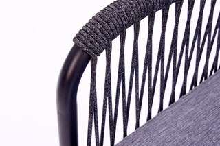 Garden FLAIR Gartenstuhl OLAF I schwarz /Rope anthrazit