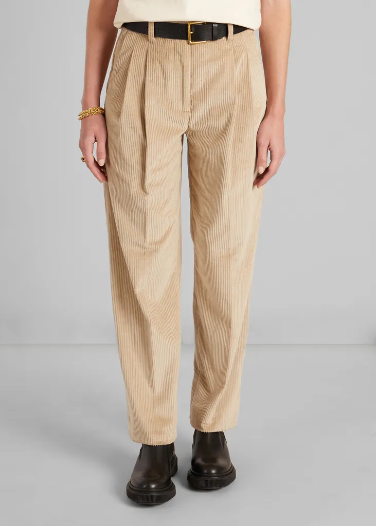 Pantalon à pinces en velours L'Exception Paris