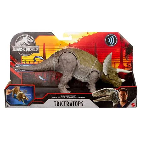 Mattel Jurassic World Brüll-Attacke Triceratops