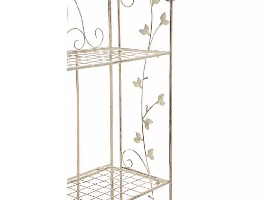 Étagères sur pied - Métal - 60 x 33 x 158cm - Crème antique - Arona