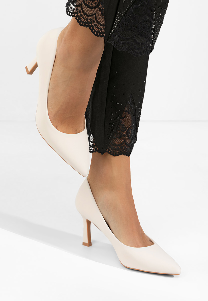 Chaussures à talon fin blancs Patricka V2