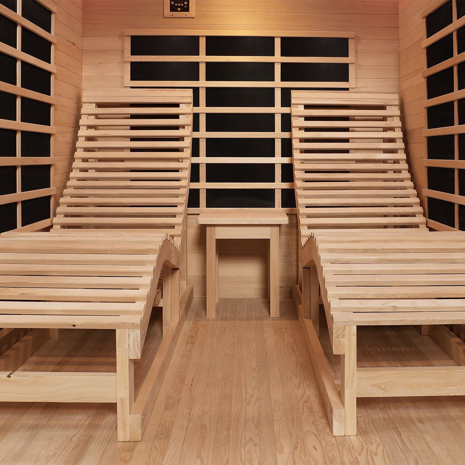 Artsauna Infrarotkabine Wärmekabine Billund Flächenstrahler & Hemlockholz