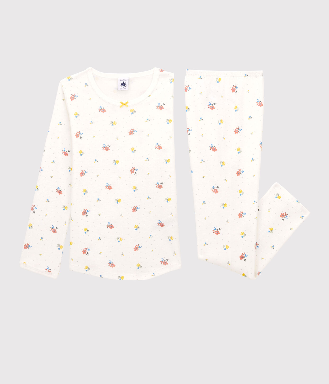 Pyjama fleurs petite fille en coton
