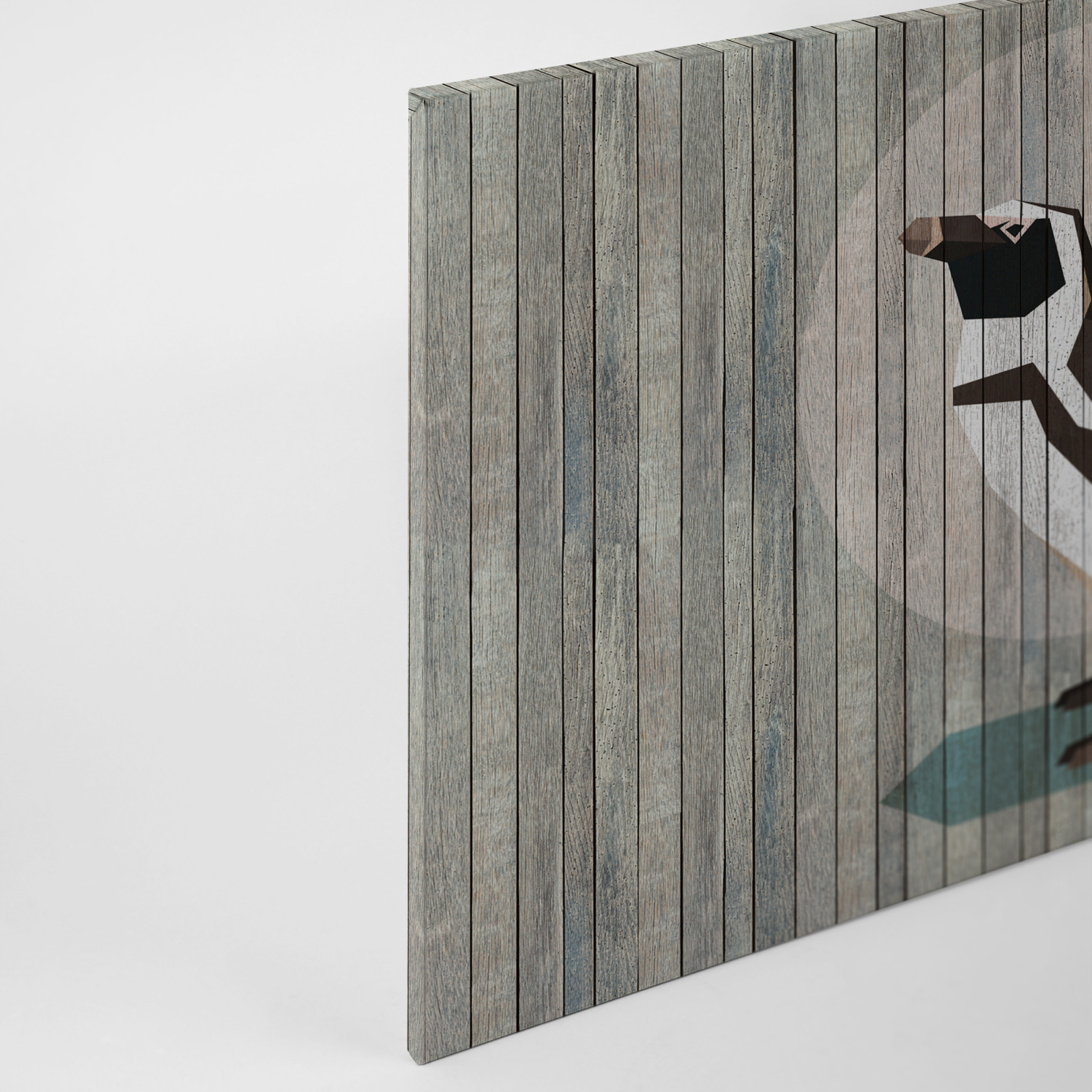 Leinwandbild PINGUIN - grau-schwarz - 90x60 cm