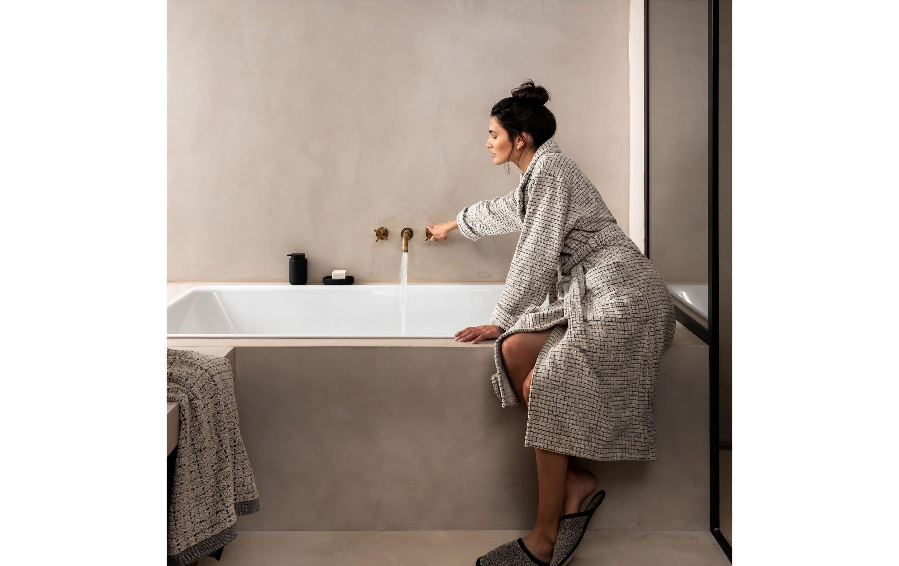 Bademantel Eden XL, Nature<br>Schalkragenmantel
