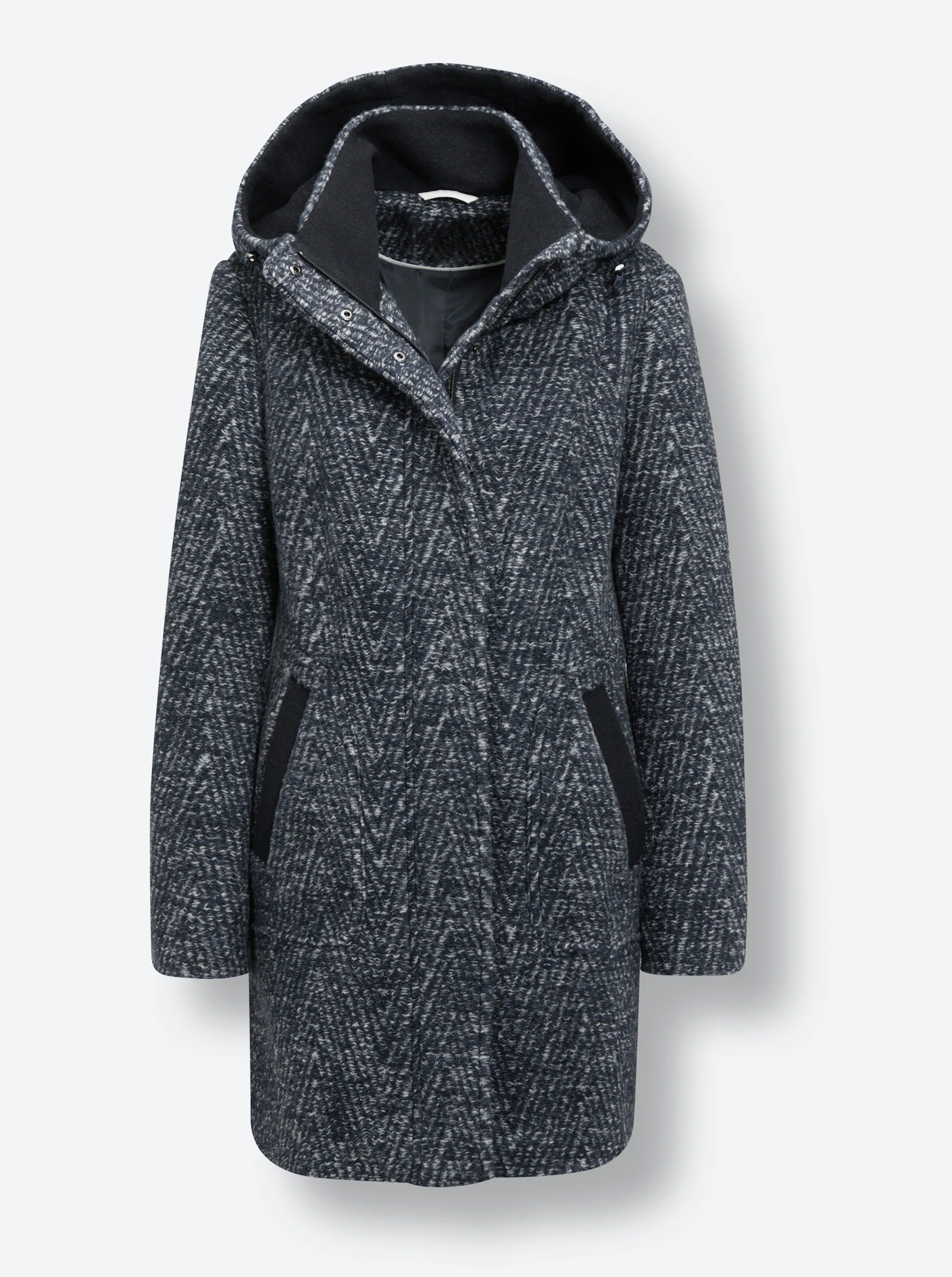 Manisa Polyacryl-Woll-Jacke in rauchblau-meliert