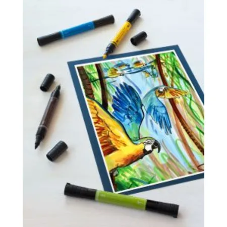 Faber-Castell Tuschestift Pitt Artist Pen Dual Marker Tiere 5er Etui