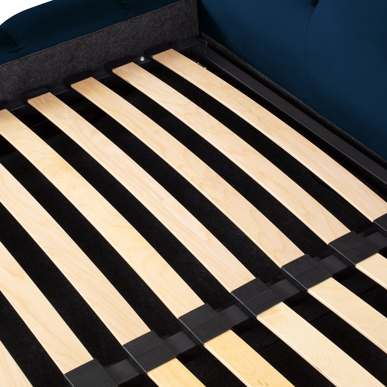 Cosmopolitan Design Lit avec coffre de rangement Bali Velours bleu roi - 140x200 cm