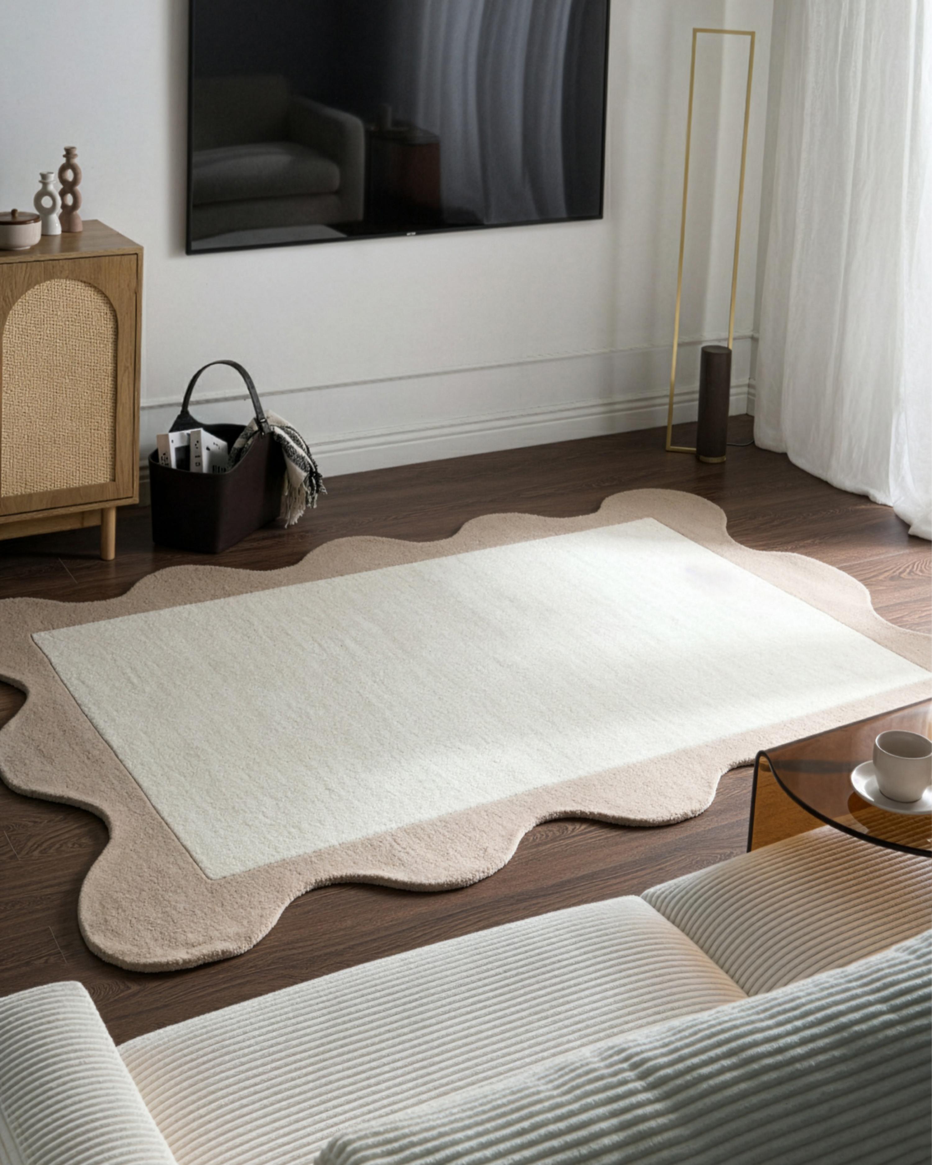 Vloerkleed SANGHAR Beige 160 x 230 cm Wol
