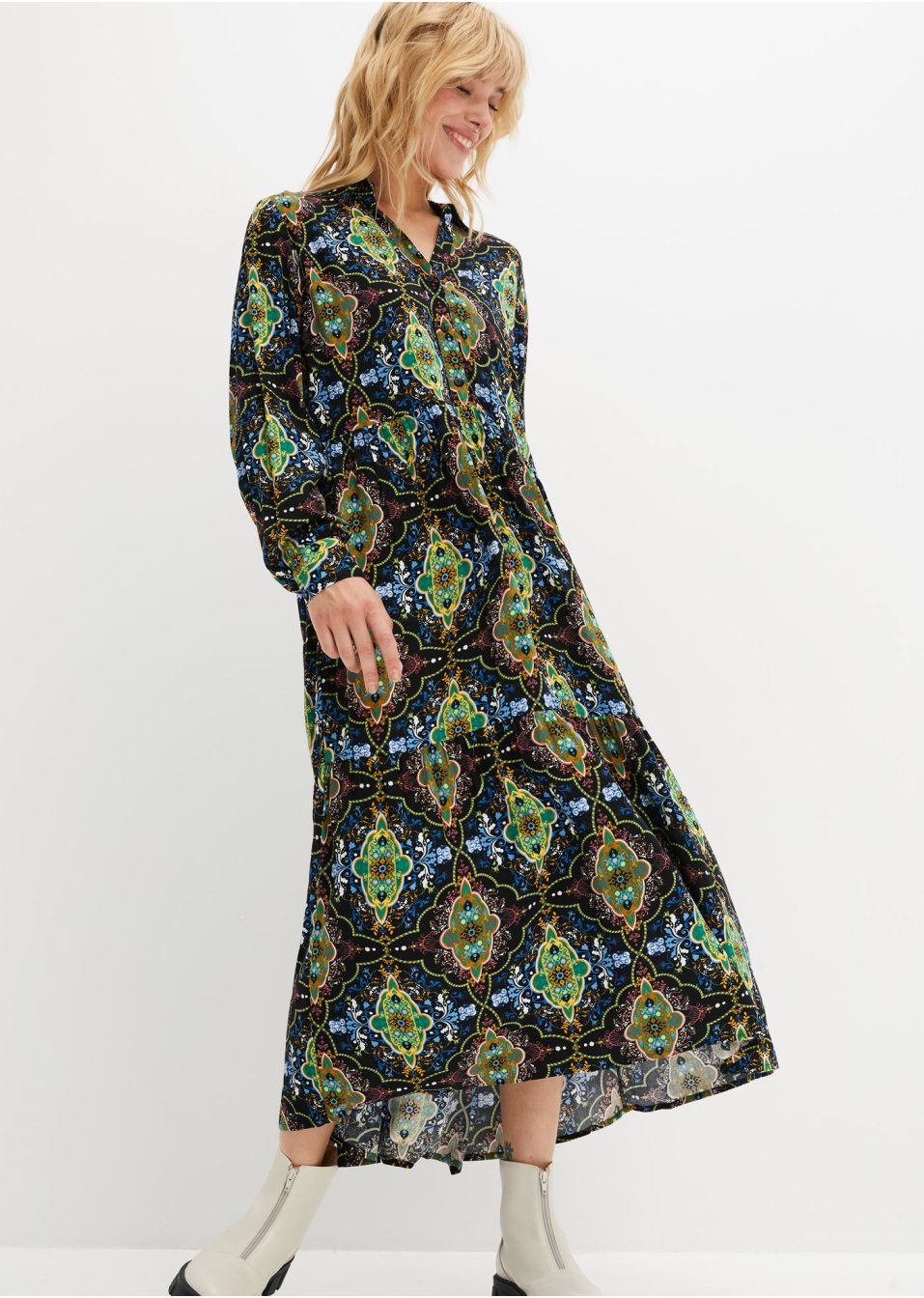 Robe midi à imprimé