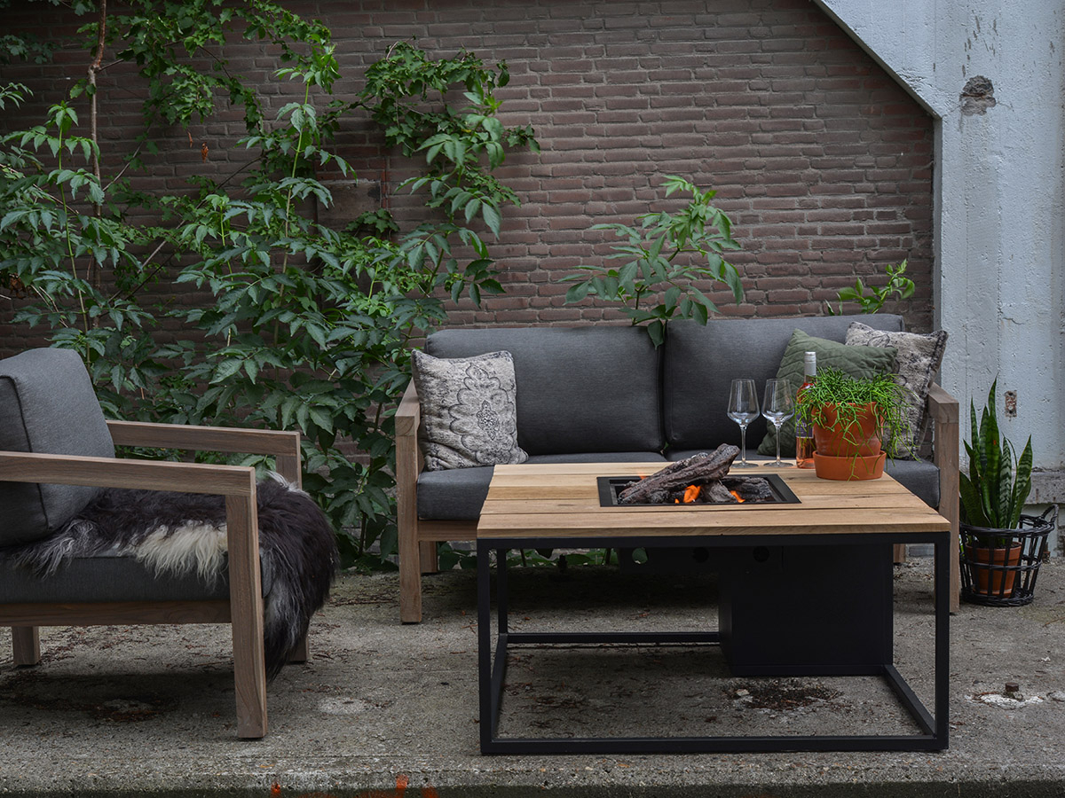 Cosi Fires Cosiloft 100 vuurtafel - Black / Teak
