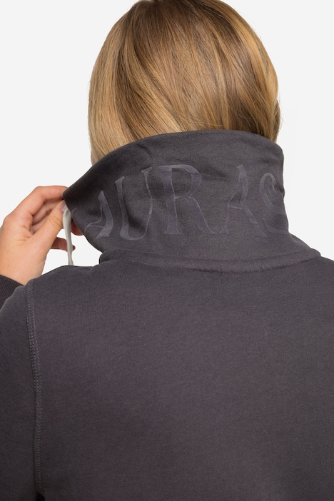 Sweatjacke, Stehkragen, Zipper, Langarm