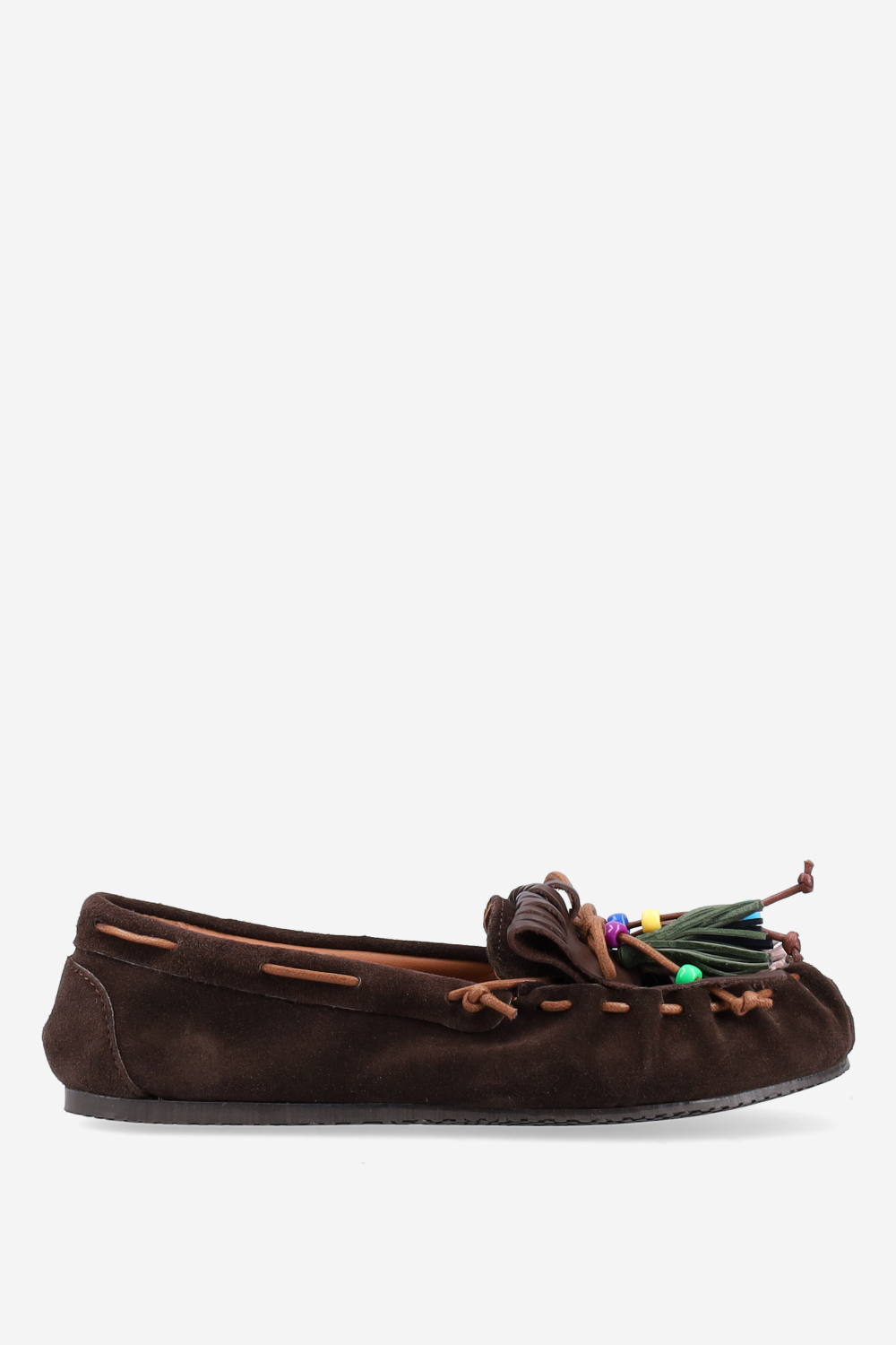 Fringes suede ballerinas