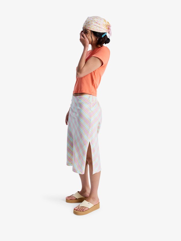 Summer Delight Jupe midi Blanc Femme
