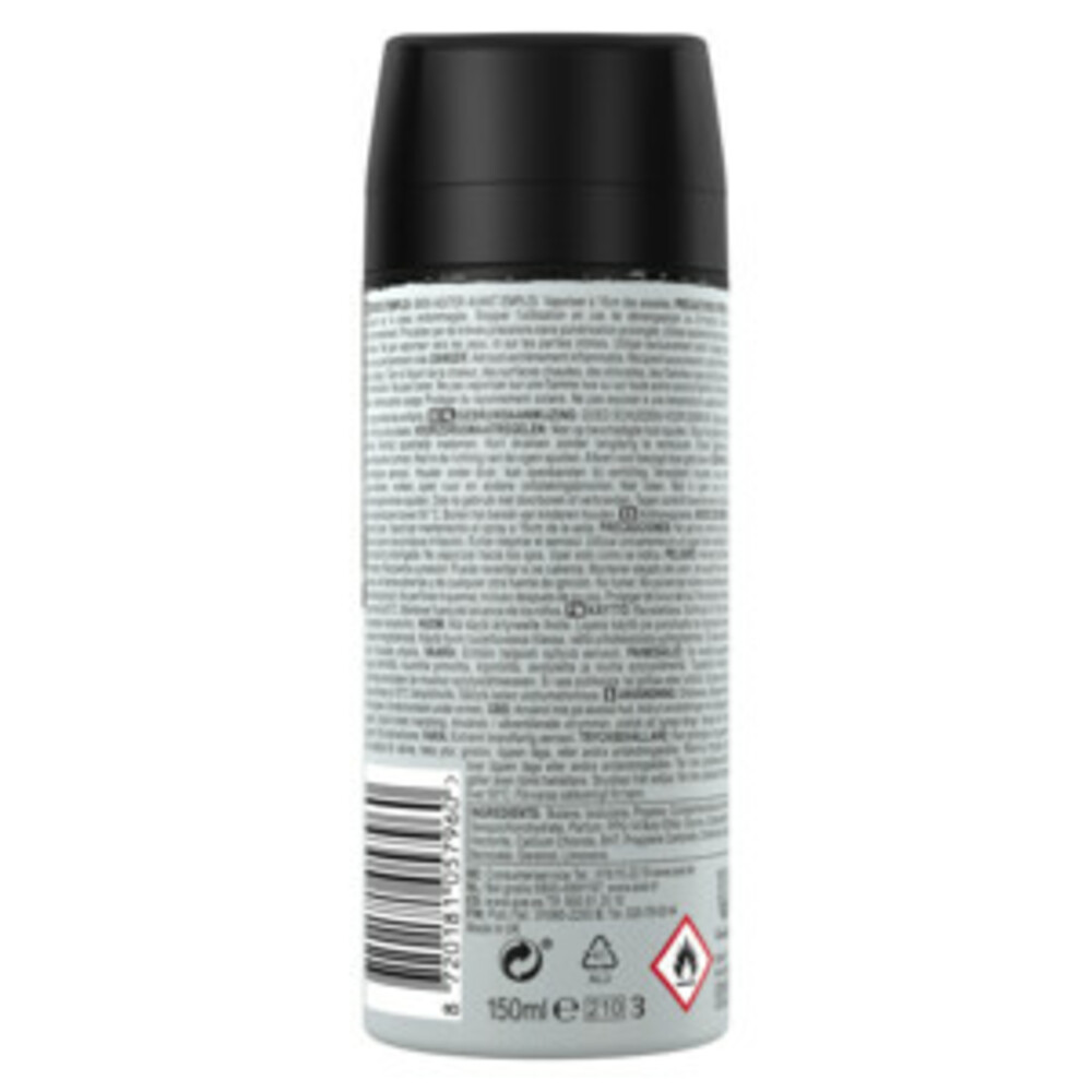 6x Axe Anti-Transpirant Spray Black150 ml