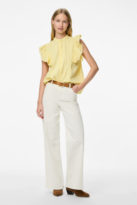 Pieces gele dames blouse