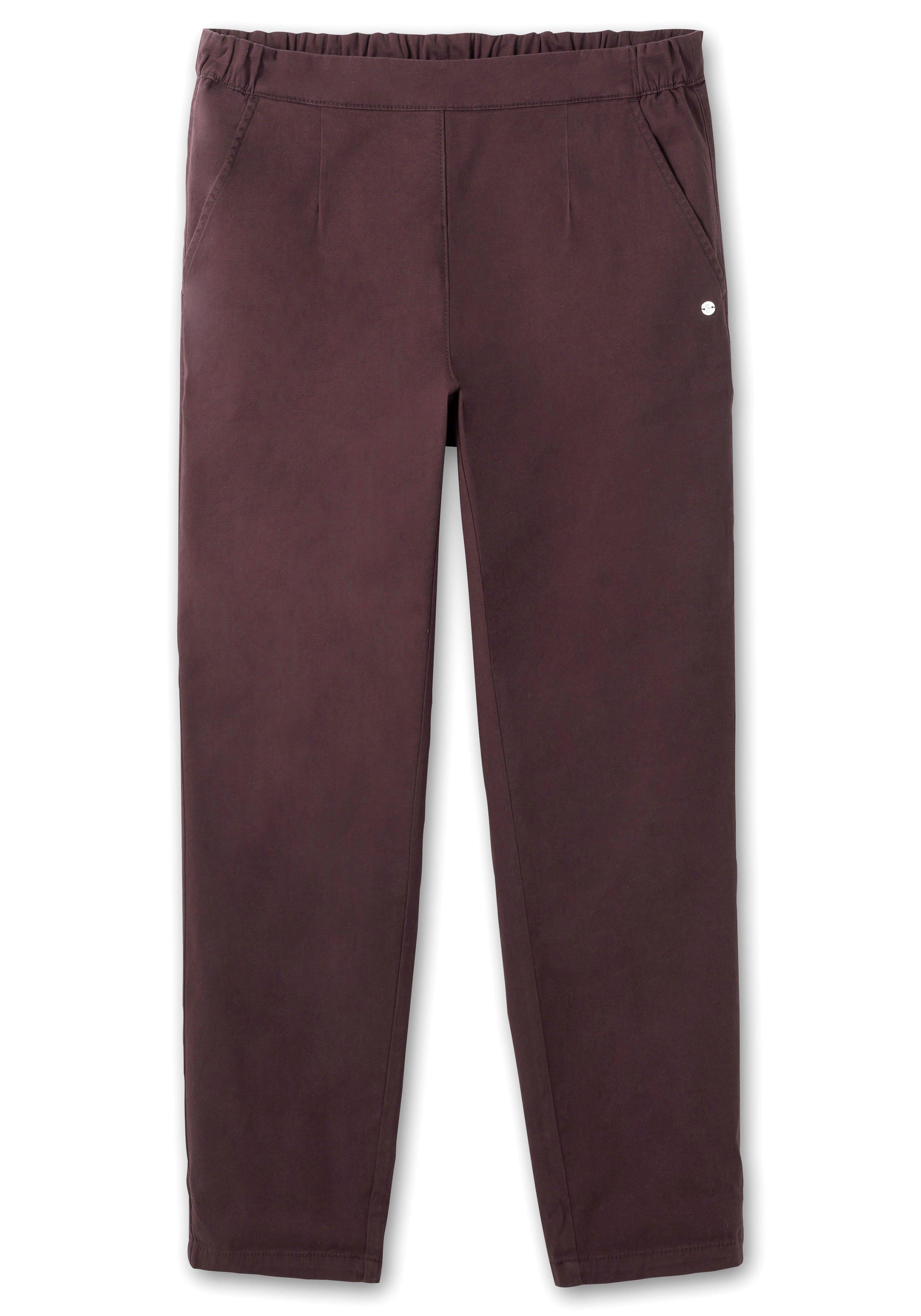 Chinohose mit Schlupfbund, aus weichem Twill