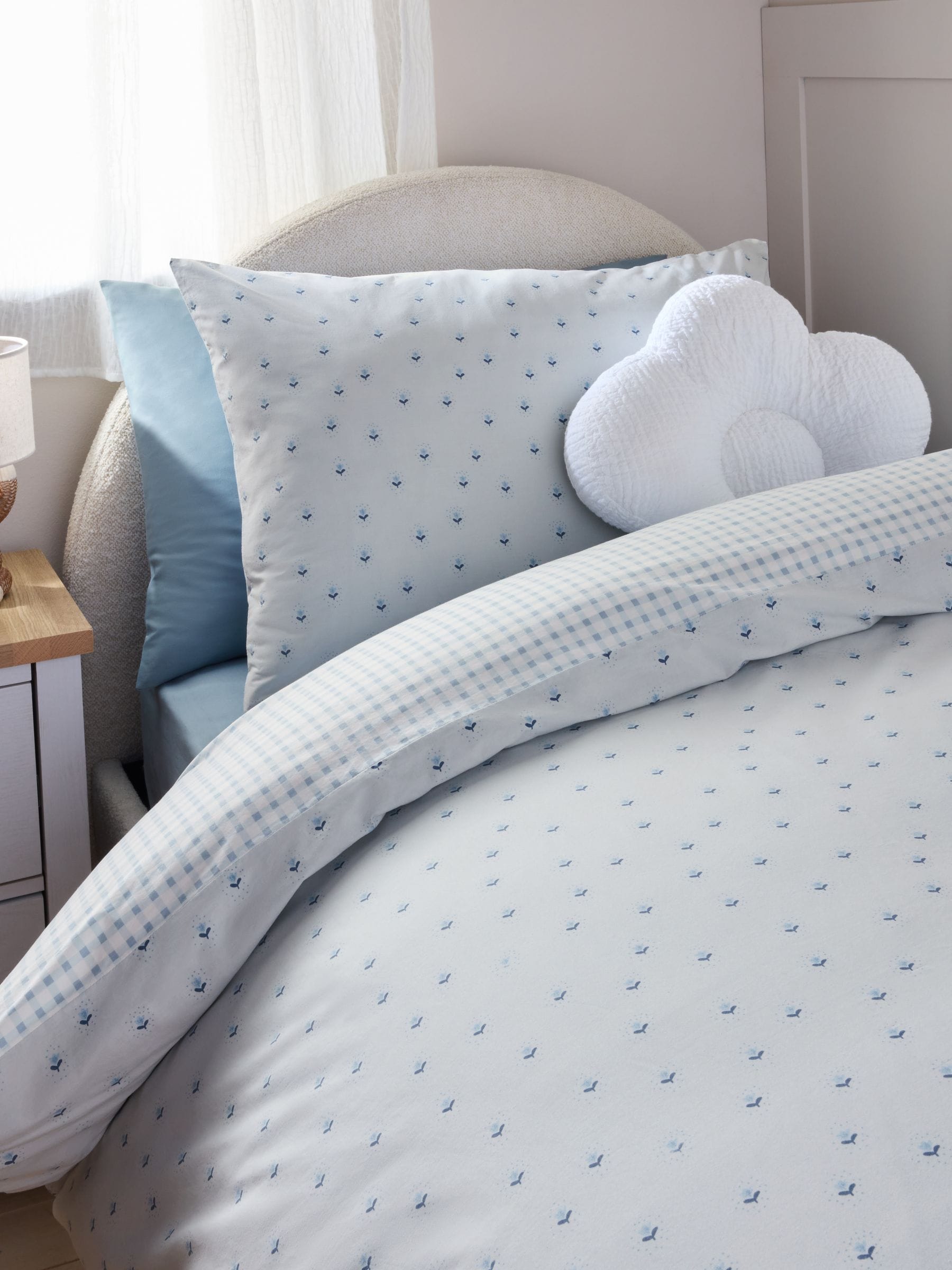 Superzachte 100% katoenen percale set van 200-draads dekbedovertrek en kussensloop