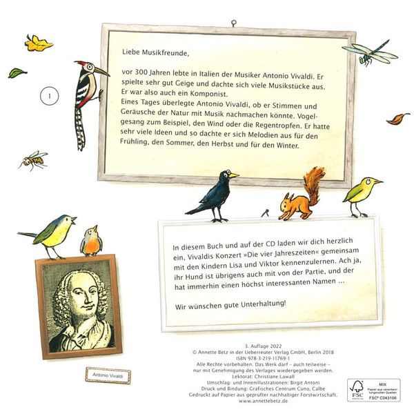 Annette Betz Verlag 4 Jahreszeiten Musikbilderbuch