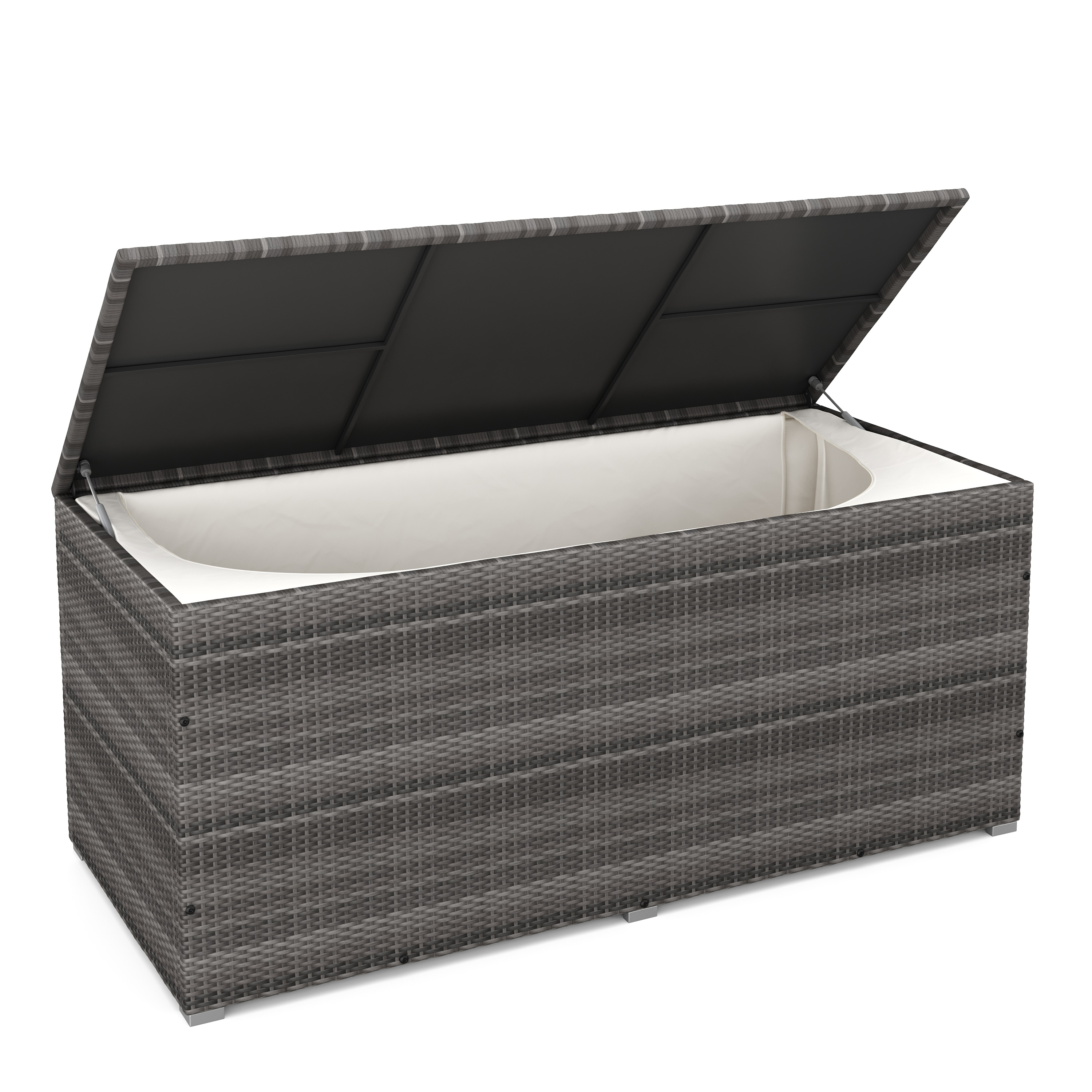 Rattan Kissenbox SINA 190 x 85 x 85 cm grau