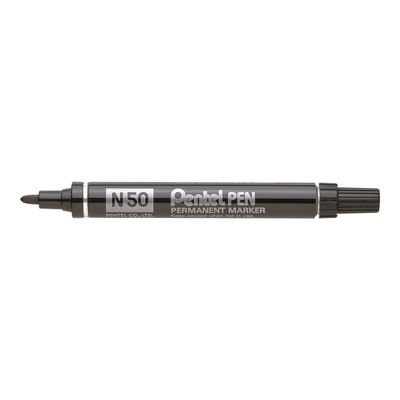 Pentel PEN N50 - Pack de 36 marqueurs permanents - pointe ogive - noir