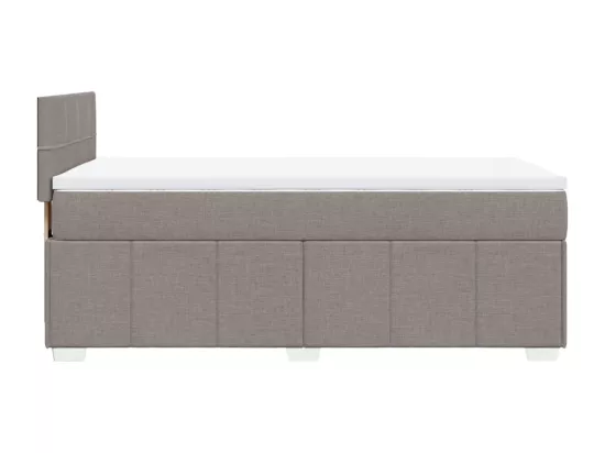 Sommier à lattes de lit avec matelas Taupe 90x190 cm Tissu