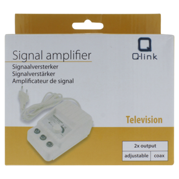 Q-Link signaalversterker 2 uit regelbaar wit