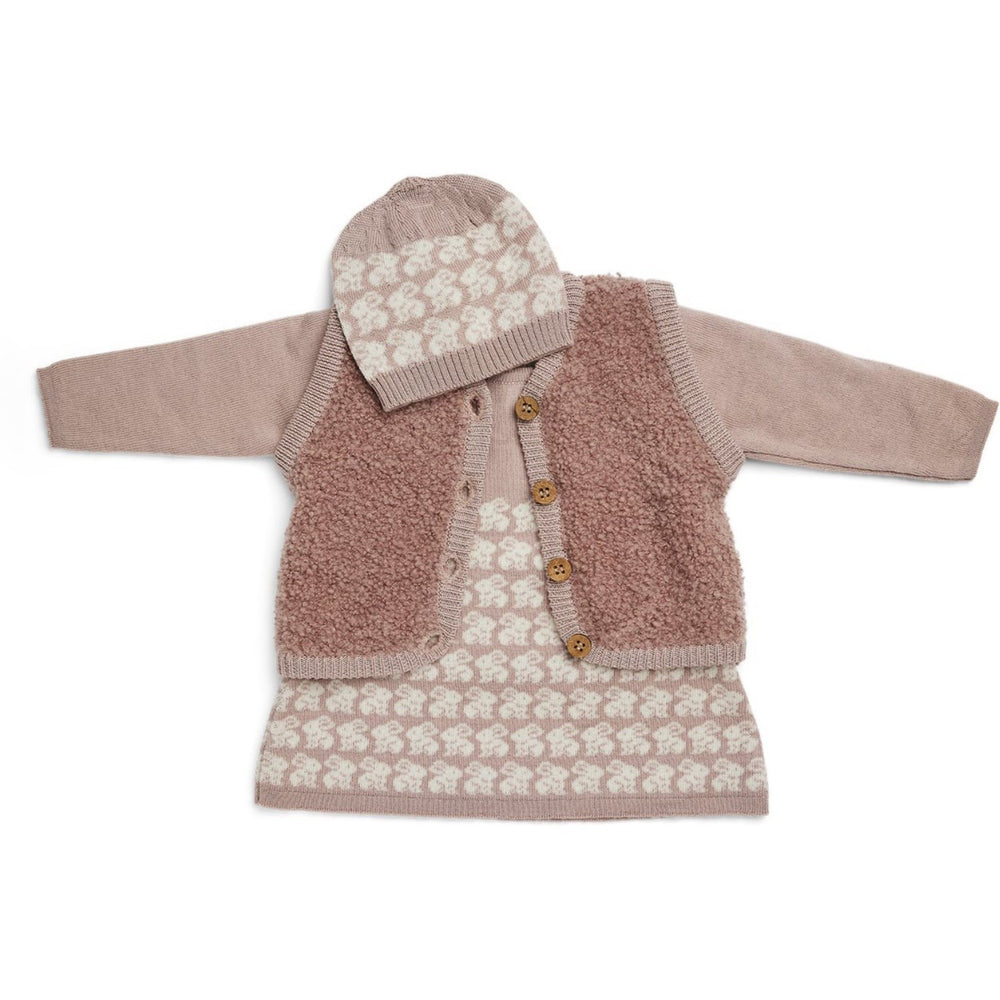 Køb Smallstuff Rose Vest Med Knapper Bouclé Merino Uld