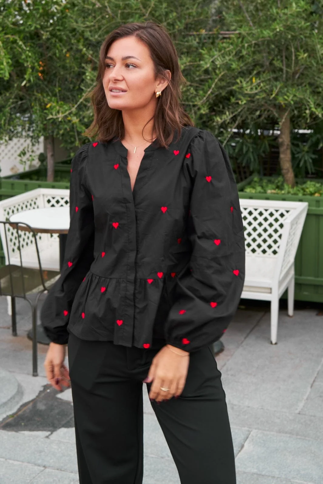 Neo Noir Savoy Hearts Blouse