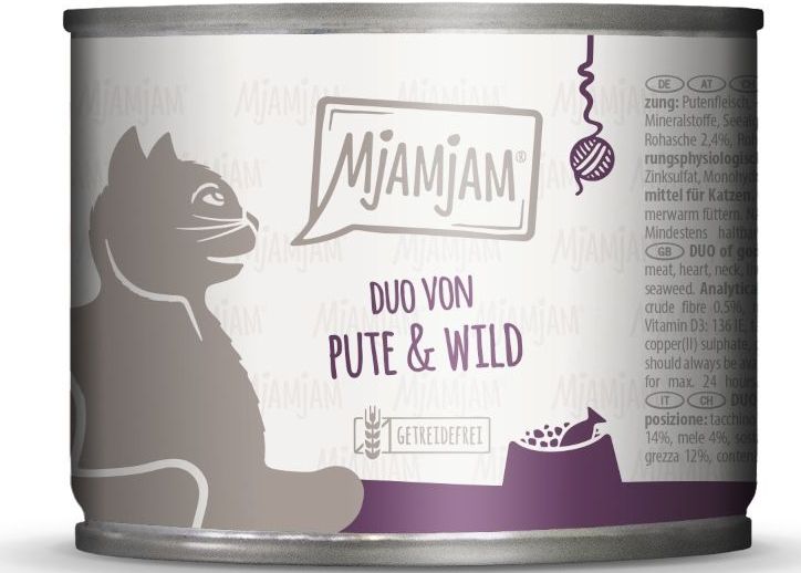 MjAMjAM - Duo - Nat Kattenvoer - 6x 200g - Kalkoen & Wild