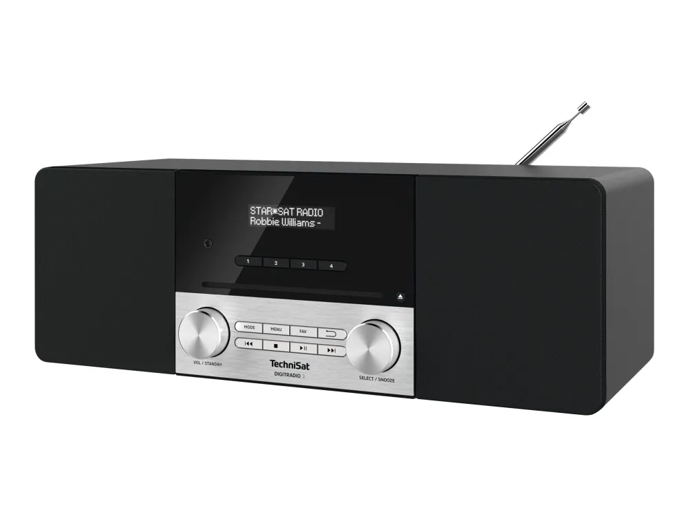 TechniSat DigitRadio 3 - Audiosystem - 2 x 10 Watt - sort, sølv