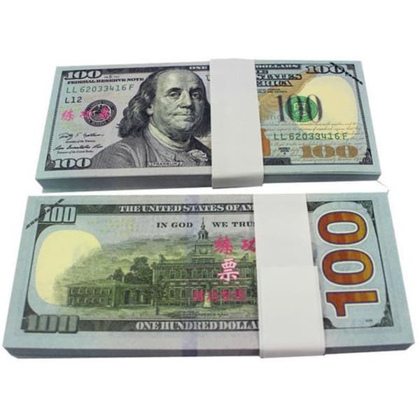 Lekepenger - 100 Amerikanske dollar (100 sedler)