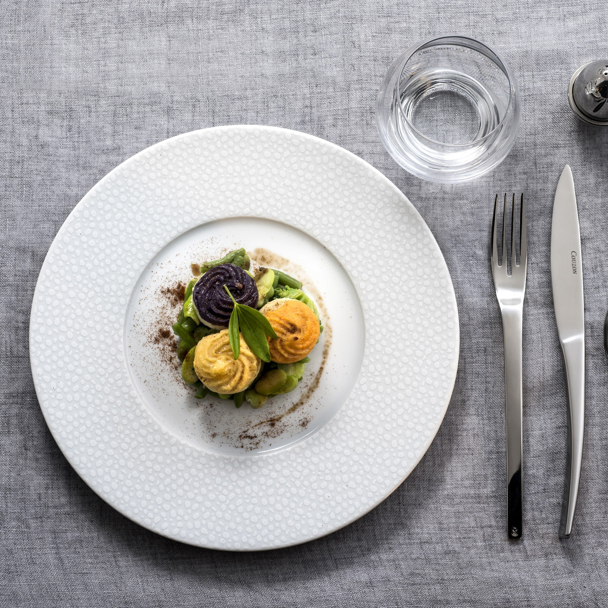 Baghera Blanc - Assiette plate 27cm (lot de 6) Médard de Noblat