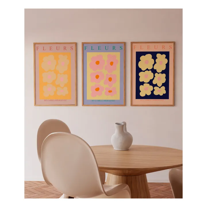 Poster and Frame Fleurs gul - Sans cadre