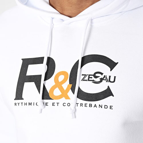 Sweat Capuche R And C Blanc