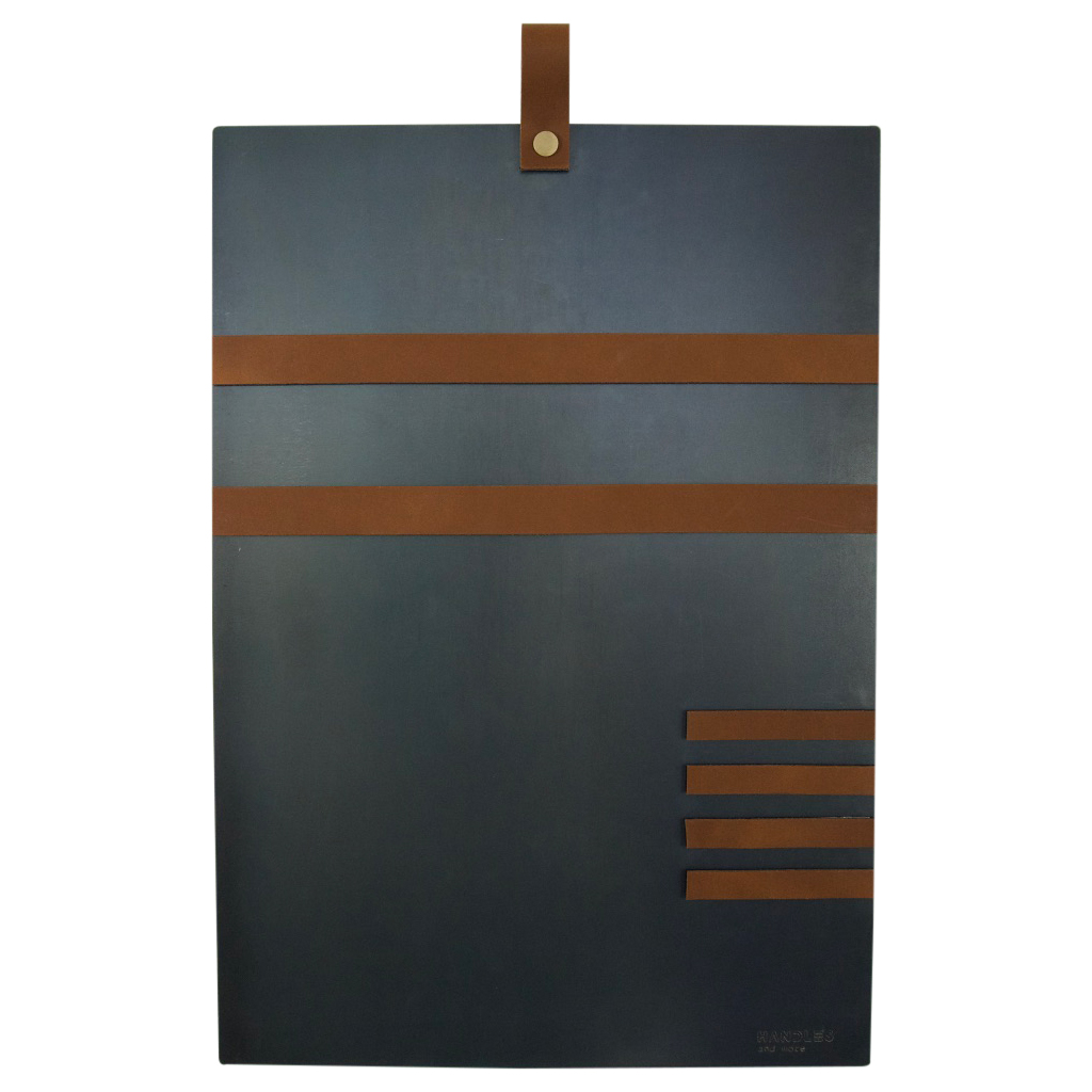 Magneetbord met magneetstrips Leer: Lichtbruin (inclusief 6 leren magneetstrips)