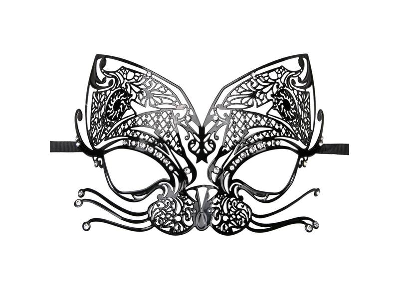 Easytoys Fetish Collection Venezianische Maske Schwarz Gesichtsmaske für erotische Spiele