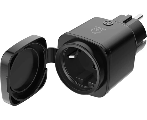 Deltaco Smart Outdoor Plug Energy Monitor Black