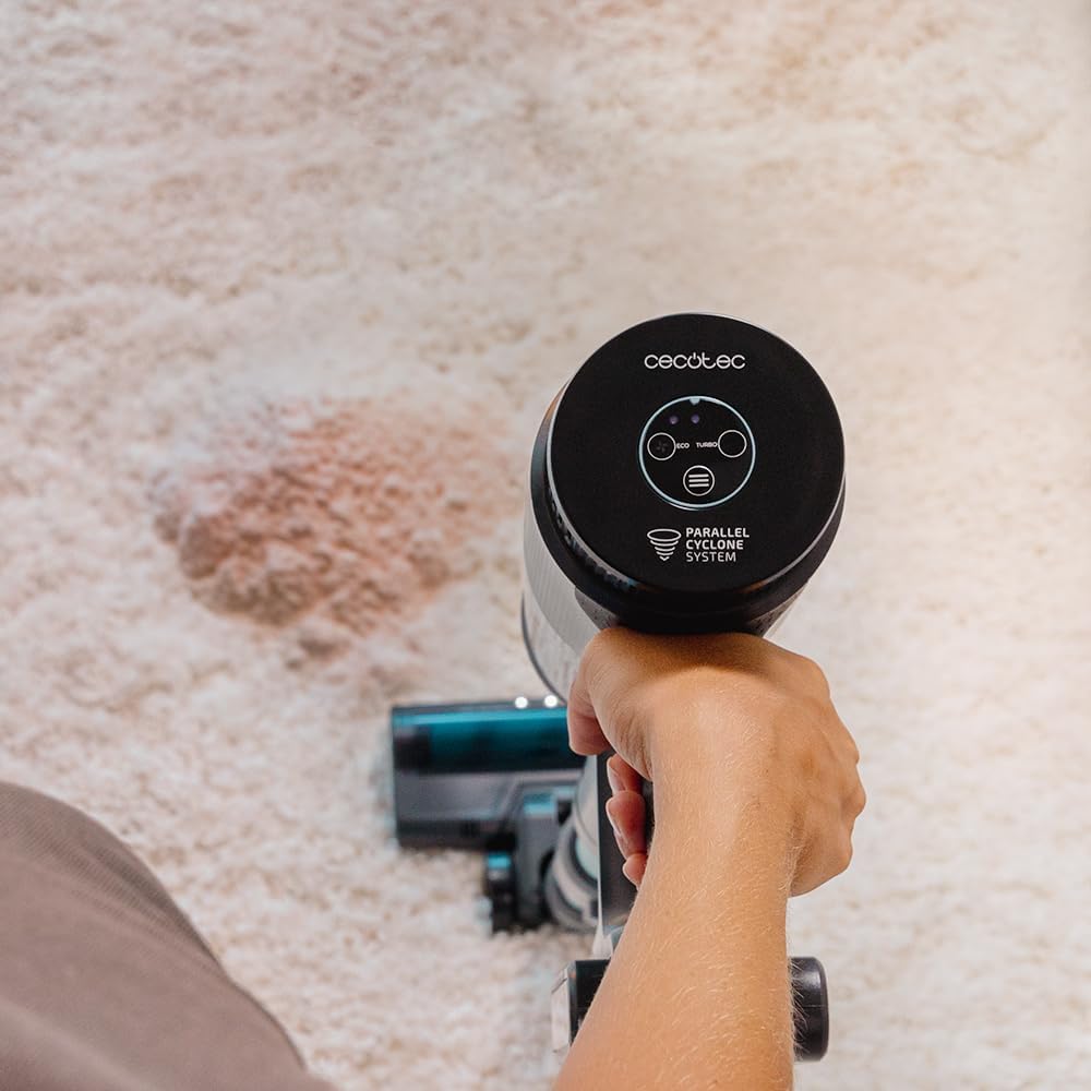 Cecotec Aspirateur Vertical Conga Rockstar 1500 Ray Pure. 215 W, 12 kPa, Batterie Immortal 25,2 V, Autonomie 45 Minutes, 3 en 1, Brosse Mixte, 2 programmes, Cyclone Parallèle, Réservoir 500 ML : Cuisine et Maison